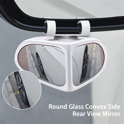 60 Degree Rotatable 2 Side Car Blind Spot Convex Mirror Automibile