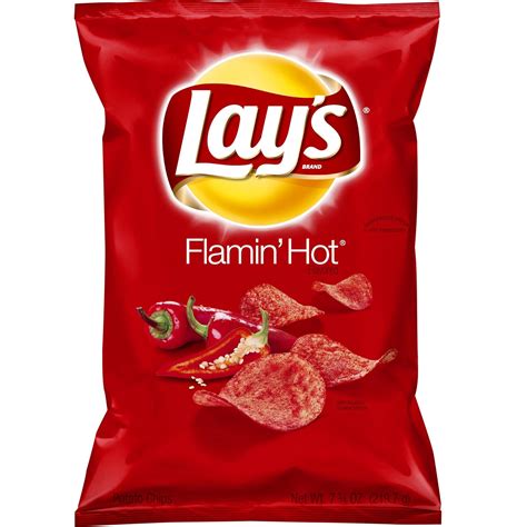 Lay S Flamin Hot Flavored Potato Chips Oz Lays Potato Chips Hot Chip Lays Chips