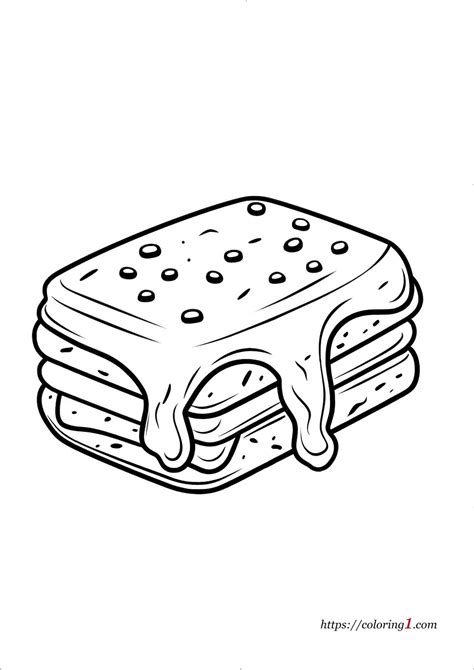 Ice Cream Sandwich Coloring Page 2 Free Coloring Sheets 2024