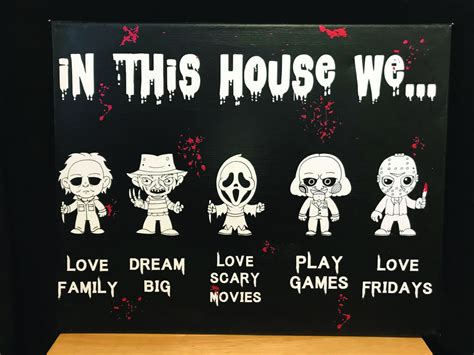 Horror Sign Horror Canvas Horror Movie Quote Horror We Etsy
