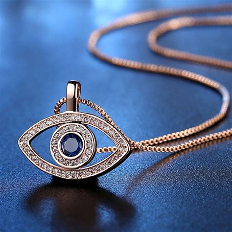 Iced Evil Eye Clavicle Chain Necklace Helloice Jewelry