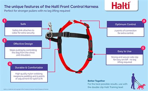 Halti Front Control Harness Size Medium Professional Dog Harness To