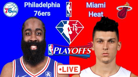 Game 2 Nba Playoffs Philadelphia 76ers At Miami Heat Nba Live Scoreboard Interga Youtube