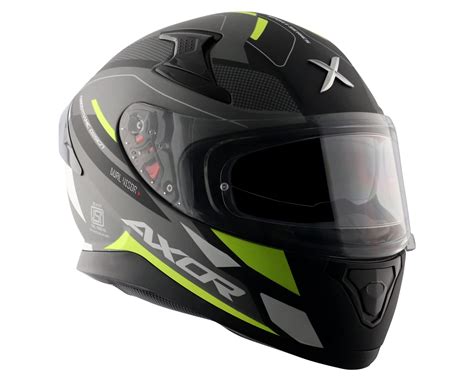 Axor Apex Turbine Full Face Helmet Dull Black Neon Grey Sizem57 58