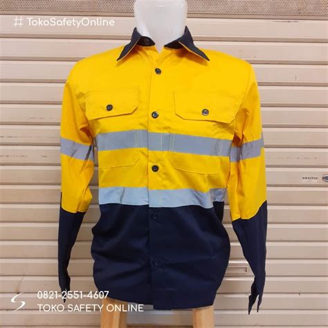 Jual Baju Bengkel Baju Wearpack Kerja Safety Lapangan Seragam Tambang