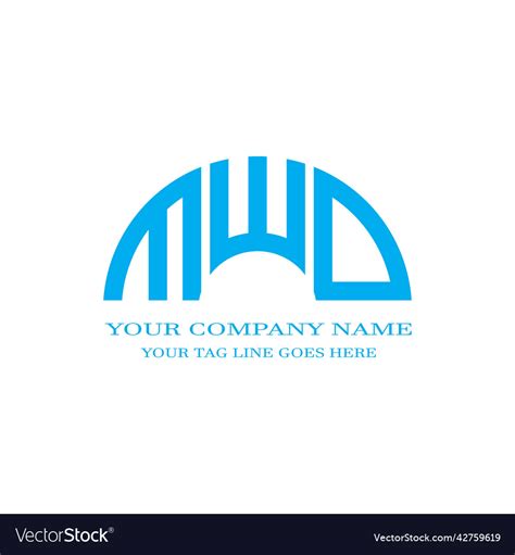 Mwd letter logo creative design with graphic Vector Image