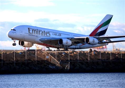 Emirates Airbus A380 Takes Off. Editorial Stock Photo - Image of ...