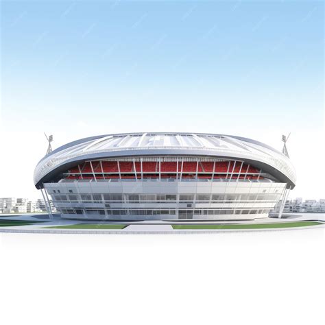 Premium AI Image | football stadium realistic 4k white background