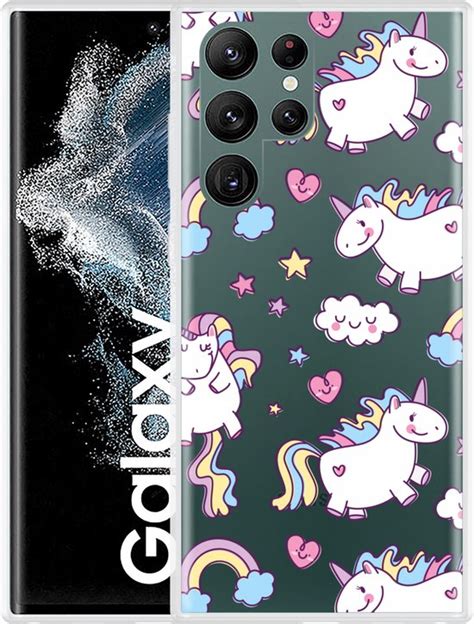 Hoesje Geschikt Voor Galaxy S22 Ultra Fat Unicorn Bol