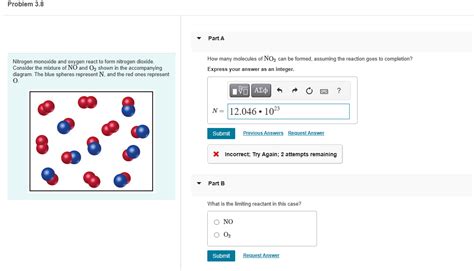 Solved Nitrogen Monoxide And Oxygen React To Form Nitrogen