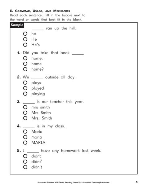 Year 7 Grammar Test