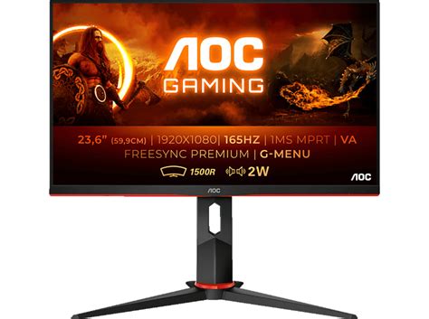 AOC C24G2AE 24 Zoll Full-HD Gaming Monitor (1 ms Reaktionszeit, 165 Hz ...