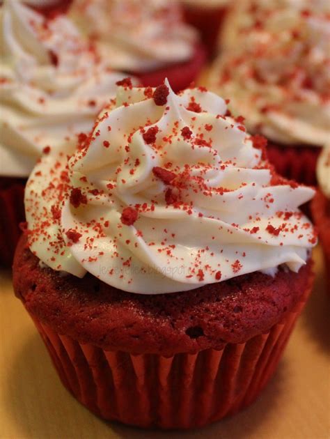 Ellee Red Velvet Cupcakes With A Whipped Cream Cheese Frosting