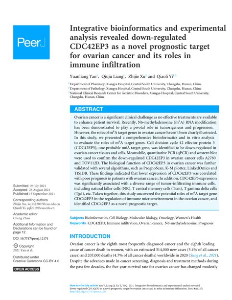 PDF Integrative Bioinformatics And Experimental Analysis Revealed