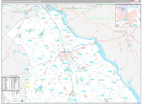 York Hanover Metro Area Pa Maps