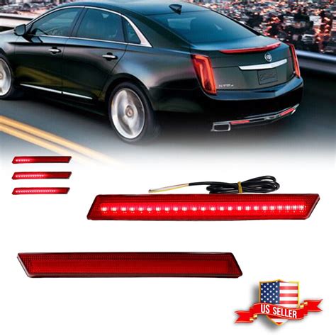 GTINTHEBOX 2x Red Rear Bumper Reflector LED Tail Brake Signal Lights