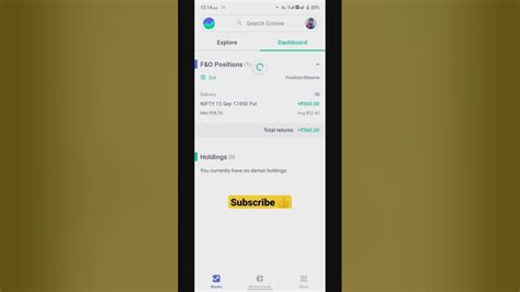 Groww App Options Trading Live Stockmarket Livetrading Trading