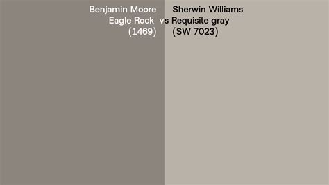 Benjamin Moore Eagle Rock 1469 Vs Sherwin Williams Requisite Gray SW