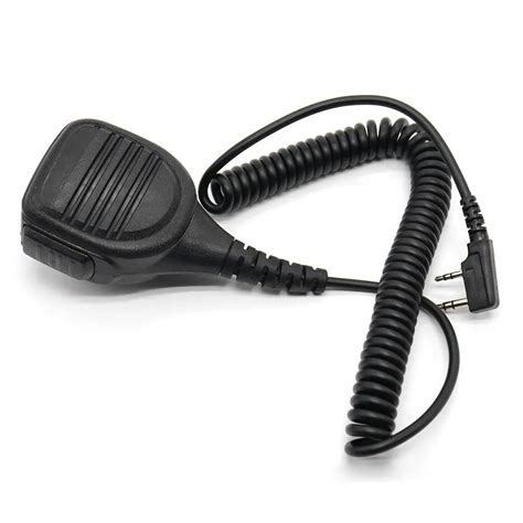 2 Pin Ptt Microphone Rainproof Shoulder Speaker For Two Way Radio