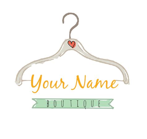 Pre-made Logo Clothing Hanger Logo Design Embroidery Logo