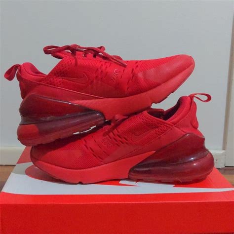 NIKE AIR MAX 270 Red 5Y/4.5UK/23.5CM Barely worn.... - Depop