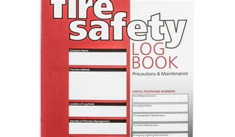 Fire Alarm Log Book Template Fire Safety Logbook | williamson-ga.us