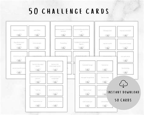 Printable Intimacy Game For Couples Sex Challenges To Explore Fetishes And Kinks In The
