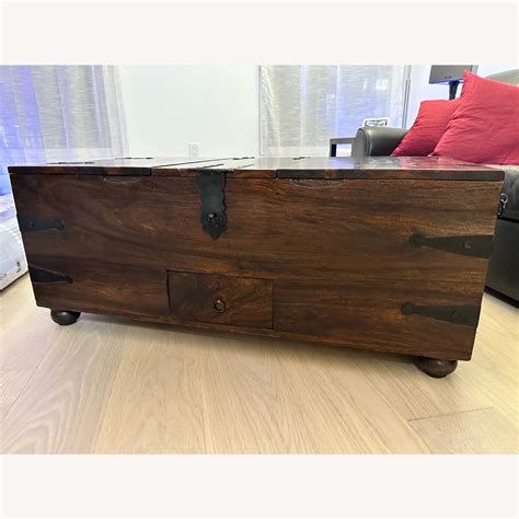 Crate & Barrel Taka Storage Trunk Coffee Table - AptDeco