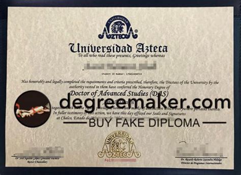 How To Order Fake Universidad Azteca Diploma In Mexico