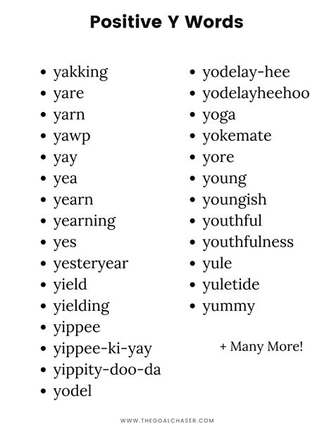 Positive Words That Start With Y (With Definitions)