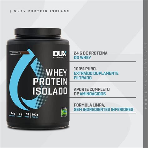 Whey Protein Isolado 900g Dux Nutrition Corpo E Suplemento