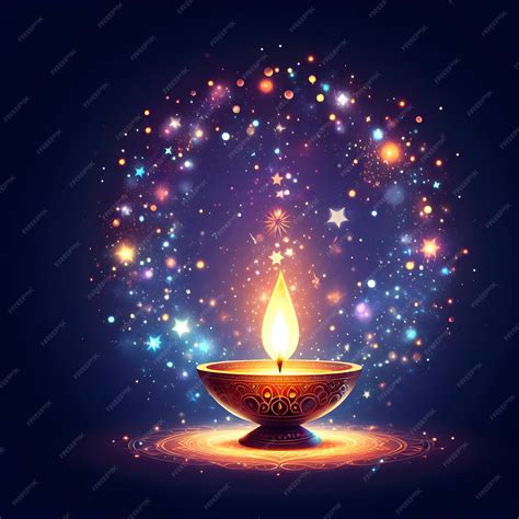 Premium AI Image | Image of Indian Diwali Festival of Lights with Stars