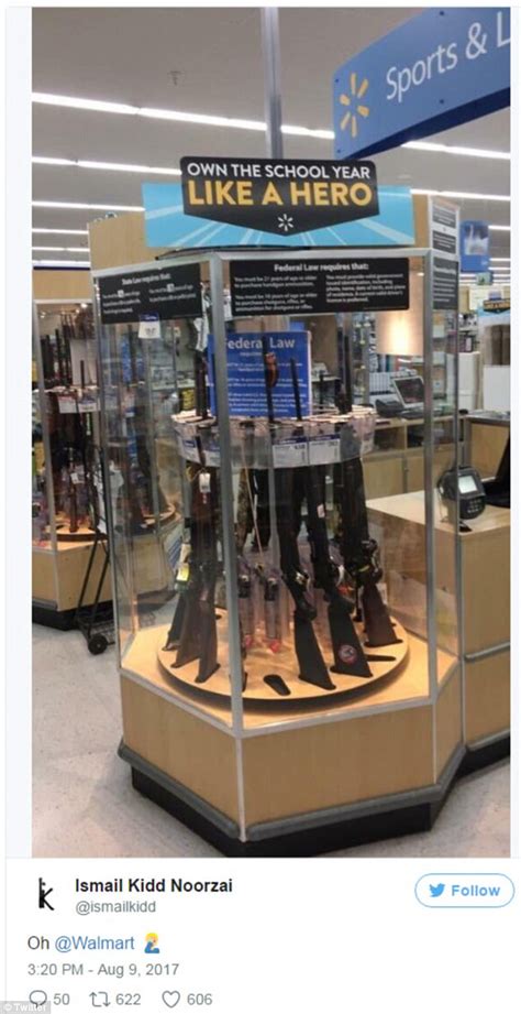 Walmart Issues Apology For Back To School Gun Display Daily Mail Online