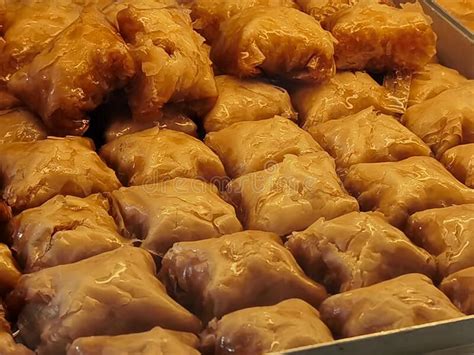 Baklavas Sweet Traditional In Ioannina City Greece Stock Photo Image