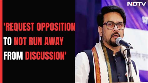 Anurag Thakur S Folded Hands Appeal To Oppostion Over Manipur Youtube