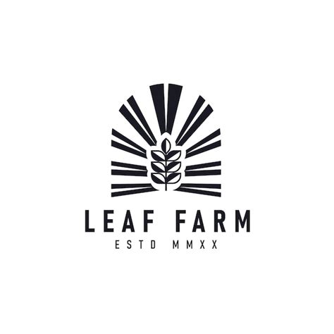 Premium Vector Leaf Farm Logo Design Illustration Template