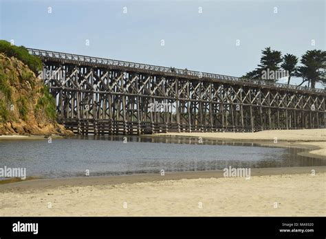 An Old Boardwalk Over A River In California Usa Stock Photo Alamy