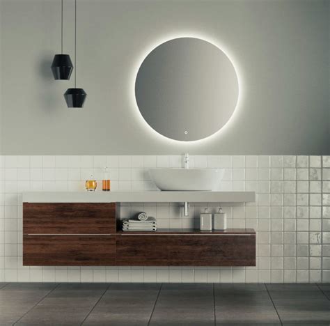 Aurora Round Backlit Bathroom Mirror with Demister | Luxe Mirrors