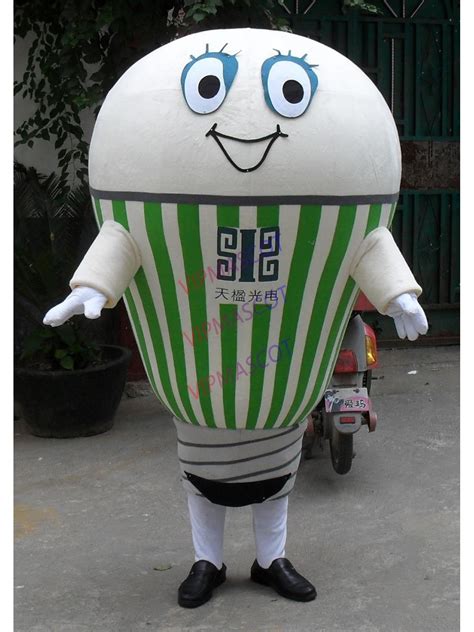 Mascot Light Bulb Mascot Costume Cartoon Character Cosplay Carnival