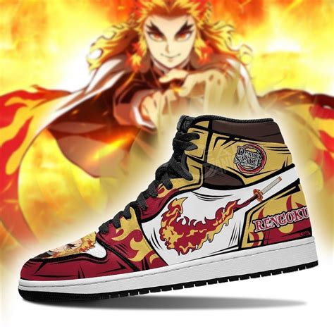 Kyojuro Rengoku J Sneakers Custom Flame Breathing Gear Anime