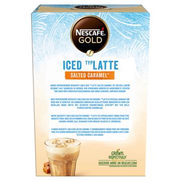 Nescafé Gold Iced Salted Caramel Latte oploskoffie 6 x 7 zakjes