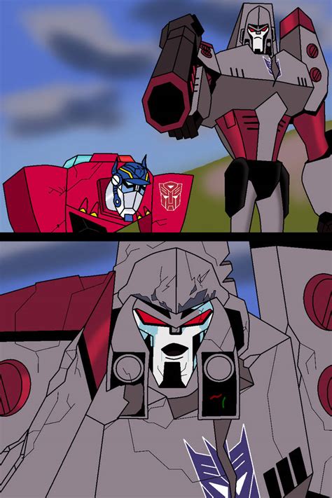 Optimus Prime Vs Megatron 1986 Animated Version By Greenrabbitqueen