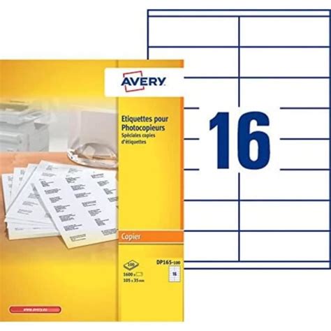 Boite de 1600 étiquettes autocollantes multi usages Format 105 x 35 mm