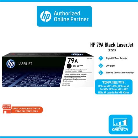 Hp Cf279a 79a Black Original Laserjet Toner Cartridge Shopee Malaysia