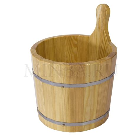 Обливное ведро для бани Bentwood 20л дуб - в minba.ru
