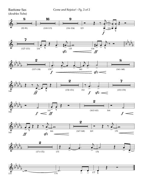 Come And Rejoice Choral Anthem Satb Bari Sax Sheet Music Pdf Lifeway