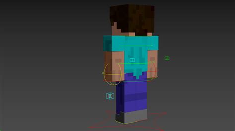 Minecraft Steve Character 3d Model Rigged Cgtrader