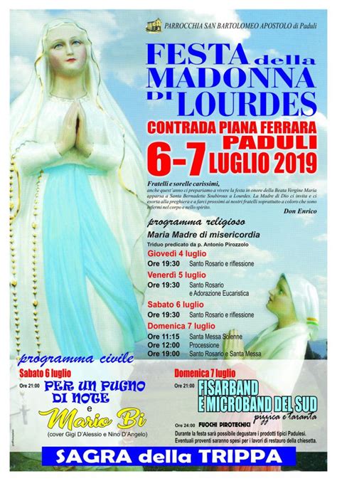 Festa Della Madonna Di Lourdes Italive