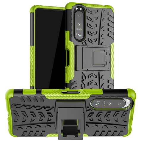 Heavy Duty 3 in 1 Anti-drop Phone Case with Built-in Kickstand for Sony ...