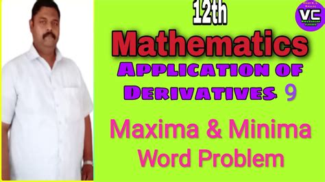 Mathematics Applications Of Derivatives 9 L Maxima Minima L Word